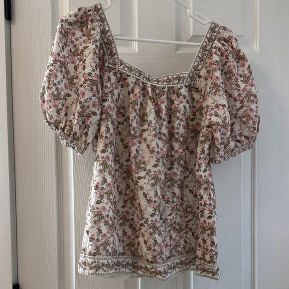 Max Studio Floral Puff Sleeve Blouse - Picture 5 of 9